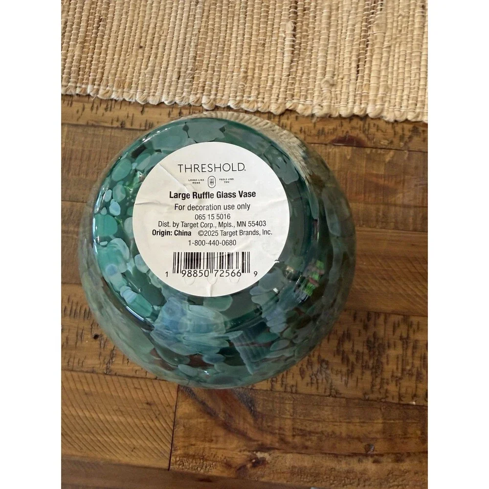 Large Ruffle Glass Vase - Threshold NEW RARE